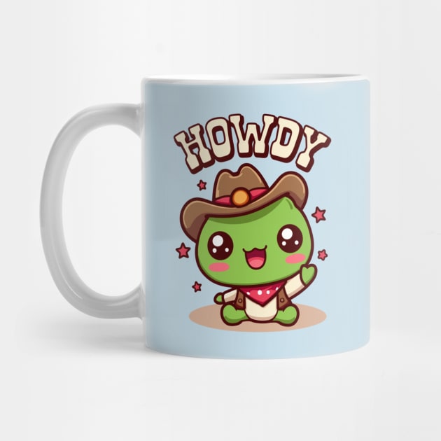 Howdy Frog Kawaii Cowboy Toad With a Hat by Cuteness Klub